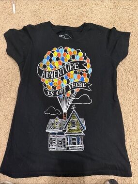 Black 'Adventure Is Out There' Balloon House Tee Disney